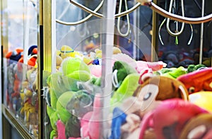 Mechanical claw game machine.