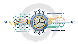 Mechanical Clockwork Time System, vector design Generative AI