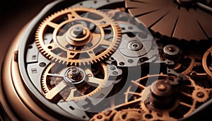 Mechanical Cogwheels of Watch