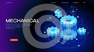 Mechanical concept banner