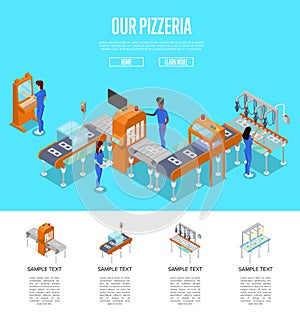 Mechanical conveyor isometric 3D poster