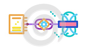 Mechanical Data Processing, Industrial Information Flow, vector design Generative AI