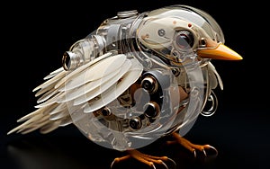 Mechanical duck, transparent, ball-jointed doll