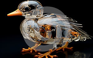 Mechanical duck, transparent, ball-jointed doll, Robot Inspirations