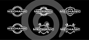 mechanical emblem bundle logo