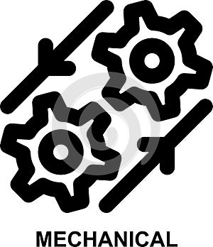 mechanical, engine, engineering, machine, gears, cogs outline icon