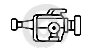 Mechanical Engine Part Vector Outline Icon, vector design Generative AI