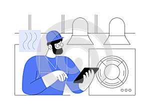 Mechanical engineer abstract concept vector illustration.