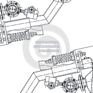 Mecánico ingeniería dibujo. técnico ilustraciones 