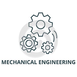 Mechanical engineering vector line icon, linear concept, outline sign, symbol