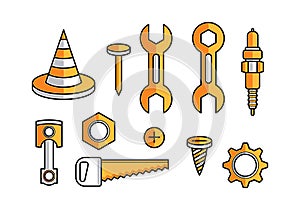 Mechanical Equipment Collection Vector Design photo