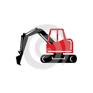 Mechanical Excavator Digger Retro Icon