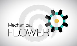 Mechanical flower logo photo