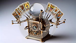 Mechanical fortune teller, AI generated image
