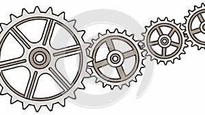 Mechanical Gear Pattern: Precision Engineering Industrial Design, vector design Generative AI