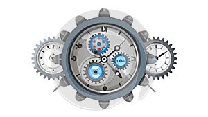 Mechanical Gears and Clockwork System Icon, vector design Generative AI