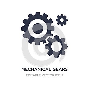 mechanical gears icon on white background. Simple element illustration from Other concept