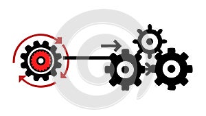 Mechanical Gears and Progress, Industrial Process and Efficiency. vector design Generative AI