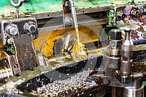 Mechanical industry, gear-cutting production, manufacture of gears and shafts on a gear-cutting machine with a milling cutter, oil