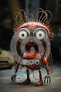 Mechanical Invasion: Adorable Wooden Robots with Big Eyes and Wi