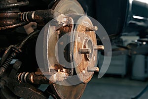 Mechanical in its workshop which replaced brake discs