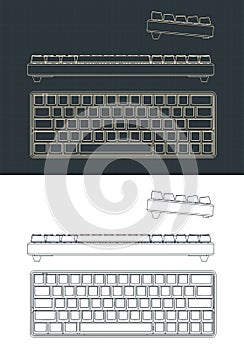 Mechanical keyboard drawings