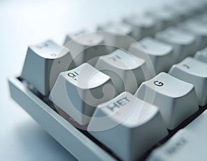 Mechanical Keyboard Keycap Isolated on White Background