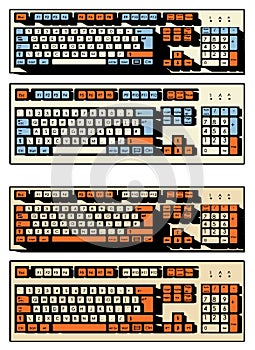 Mechanical keyboard retro style