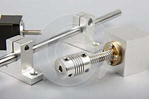 Mechanical linear actuator for 3D printers close up