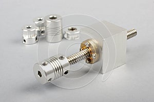 Mechanical linear actuator for 3D printers close up