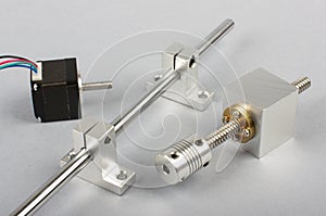 Mechanical linear actuator for 3D printers close up