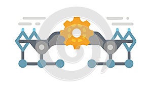 Mechanical Linkage System: Industrial Engineering Motion, vector design Generative AI