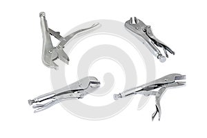 Mechanical Locking plier on white background