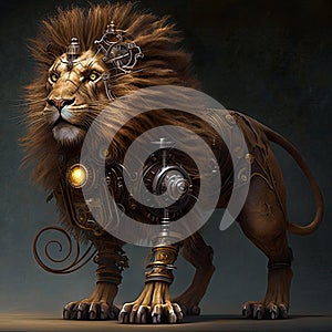 Mechanical Menagerie Steampunk Animals Lion