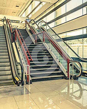 Mechanical Stairway Interior Scene photo