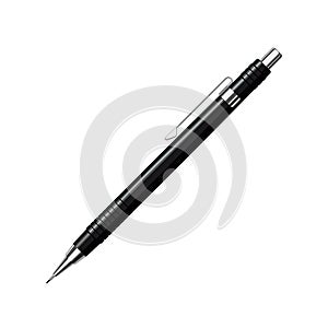 Mechanical pencil in black case with metal cap