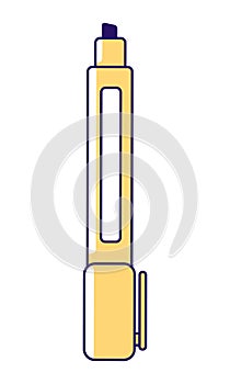 Mechanical pencil semi flat color vector element