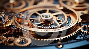 Mechanical Precision: Interconnected Gears in Close-up