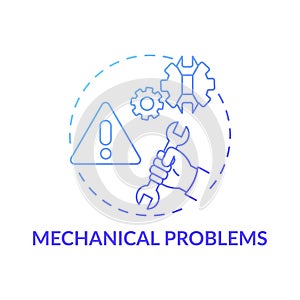 Mechanical problems concept icon