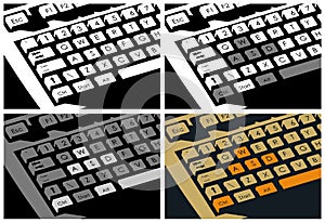 Mechanical retro keyboard mini set