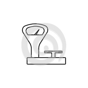 mechanical scales icon. Element for mobile concept and web apps. Thin line icon for website design and development, app developme photo