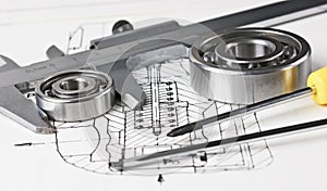 Mechanical scheme and bearing photo