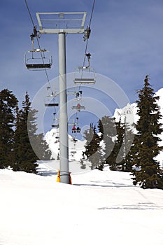 Mechanical ski lift, mt. Hood Oregon.