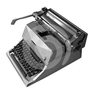 Mechanical type writer isolated