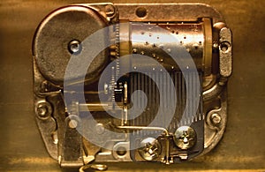 Mechanics of a music box photo