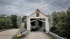 Mechanicsville covered bridge in Ashtabula county, Ohio, USA