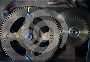 The mechanism of a old and vinage machine