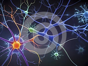 The Mechanisms of Synaptic Signaling in Neurons. photo