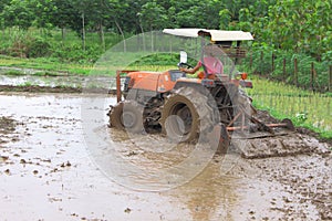 Mechanization of Thai farmer for rice cultivation