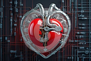 Mechanized heart in AI world isolated